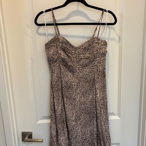 Leopard Print Spaghetti Strap Dress